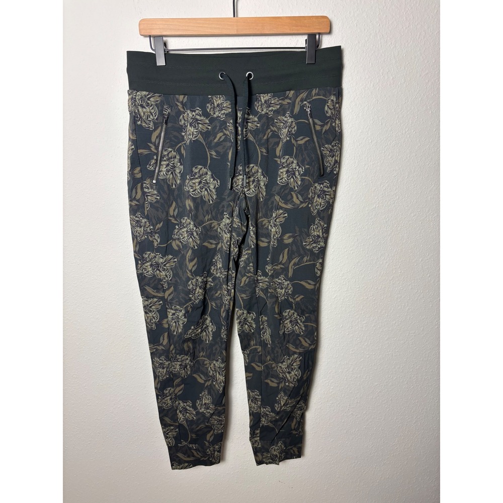 Athleta Trekkie North Printed Jogger Green Floral Hiking Pants Womens Size 8